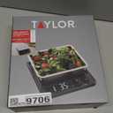 Taylor Digital Kitchen Scale with Dishwasher Safe Stainless Steel Container and Snap On, 22 pound capacity, Black