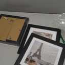 Hongkee 8x8 Picture Frames Set of 4, Made of Real Glass and Black Wooden Frame - Display Picture 6x6 with Mat or 8 x 8 Without Mat, 8 by 8 Photo for Wall or Tabletop