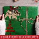 10 x Pawzity Bear Ornaments - Bear Ornaments for Christmas Tree - Animals Gifts for Bears Lovers, Women, Men - Wood Christmas Hanging Ornament