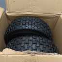 16x6.50-8 Riding Lawn Mower Rubber Tire and Wheel, 2 Pcs Replacement 16x6.5-8nhs Garden Tractor Lawnmower Tyre, Bearing Bore 3/4" & 5/8", 3"-4.5" Centered Hub