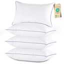 JOLLYVOGUE Pillows King Size Set of 2, Washable Supportive Bed Pillows with Super Soft Down Alternative Fill, Luxury Fluffy Hotel Quality for Side, Back, and Stomach Sleepers