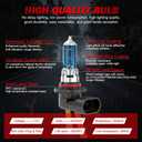 Upgraded Halogen Headlight Bulbs Compatible For Dodge RAM 1500 2500 3500 Without Projector/4 Head Lamps 2009-2023, 9005 H11 High Low Beam Lights, 6000K White, 300% Brightness, Plug n Play, 4 PCS