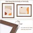Fun Memories 8x10 Wood Picture Frame, Solid Oak Wood Frame 10x8 for Wall & Tabletop Display, 5x7 Picture Frame with Mat 8x10, 8 x 10 Photo Frame Wood with Tempered Glass, Walnut Color, 1 Pack