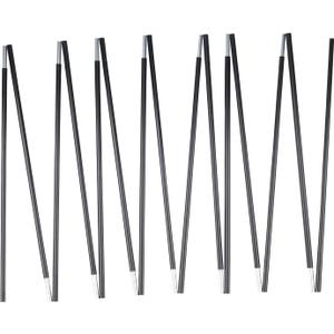 Aluminum Tent Poles Replacement, Black Pre-Assembled Tent Pole, 7001 T6 Heated Camping Tent Rod (25ft 2 Poles)