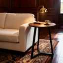 Round Metal Coffee Table Legs,16 Inch Black Iron Dining Table Base Only,Circle End Table Legs
