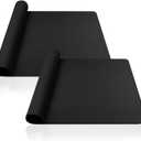 2 Pcs Work Bench Mat Top, 23.5 x 47.5 Inches PU Leather Protector Pads Scratch Resistant Cleaning Mat for Work Tabletop Protection