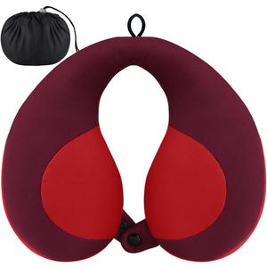 INFANZIA Kids Chin Supporting Travel Neck Pillow, Helps Support Head and Neck, Comfortably Designed for Head, Neck, and Chin Support - Gifts for Toddler/Child/Kids, Red