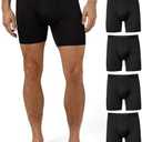 32º DEGREES Mens 4-Pack Active Mesh Quick Dry Performance Boxer Brief, Large