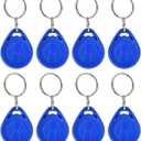 2 x 125Khz RFID Proximity ID Card fob Token Tags Key Fobs Keychains RFID Proximity Card Key RFID Access Control Keyfobs fob for Door Electric Lock System (Blue, 100 PCS) (ID Card) Cards
