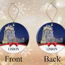 Lisbon Christmas Ornament, Christmas Ornaments Travel Souvenir Collection Gift for Family, Christmas Tree Ornament City Travel, Lisbon Travel Gift Xmas Holiday Printed on Both Sides