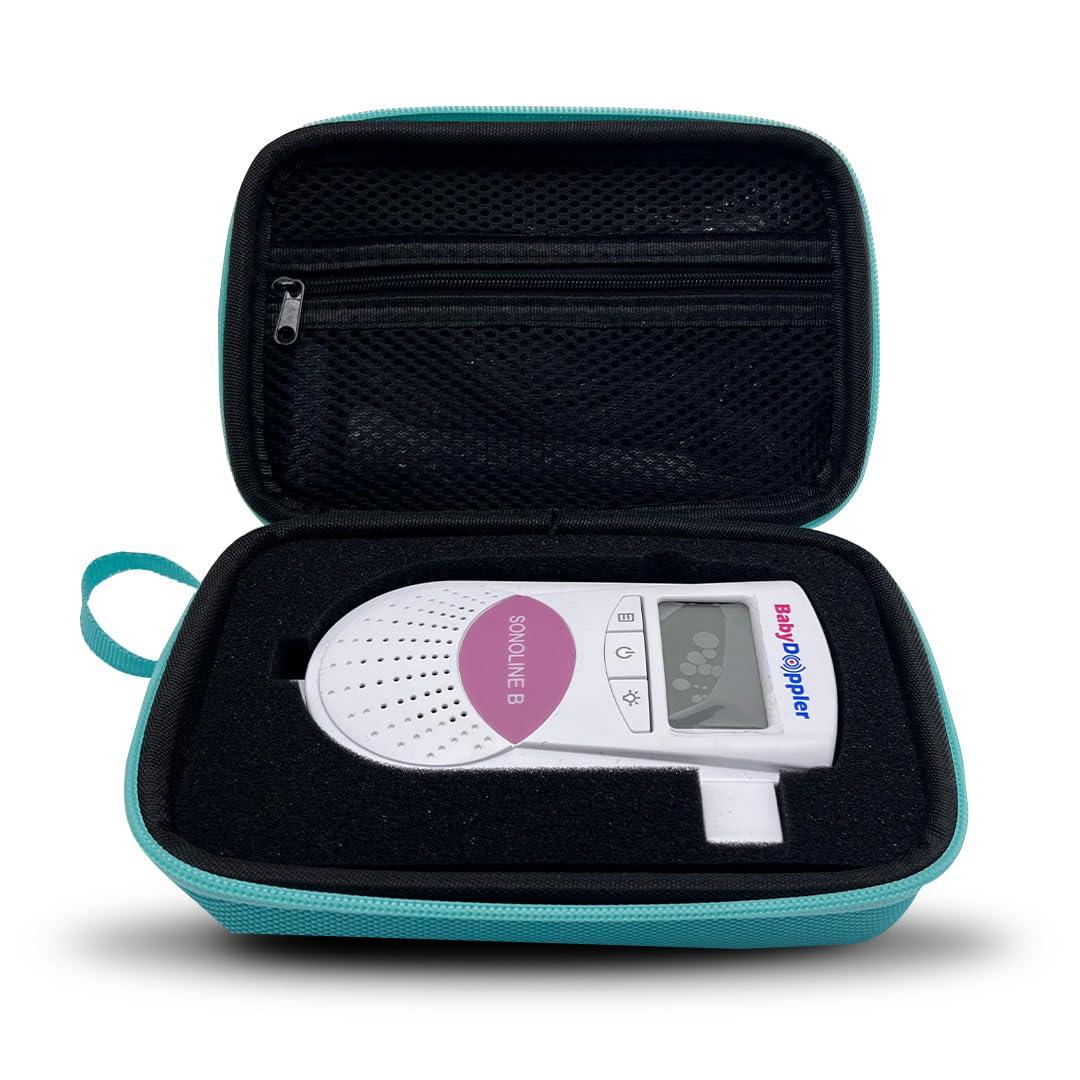 Sonoline B Fetal Doppler Travel Case, the Official Hermitshell Hard Bag/Storage case - Fits Baby Doppler Heartbeat Monitor - CASE ONLY, FETAL DOPPLER SOLD SEPARATELY (Teal)