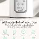 Bottle Warmer, Grownsy 8-in-1 Fast Baby Bottle Warmer with Timer, Safe for Breastmilk Nutrients, Accurate Temperature Control, with Defrost, Sterili-zing, Keep Warm, Heats Baby Food & Bottles