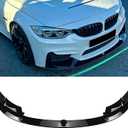 KHK Front Bumper Lip Compatible with 2015-2020 BMW F80 M3 F82 F83 M4 MP Style, Glossy Black Car Front Lip Bumper Air Splitter
