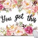 Hokafenle Mouse Pad Motivational, Cute Floral Mouse Pad with Inspirational Quote, You Got This Mousepad Design, Mouse Mat Square Waterproof Non-Slip Rubber Base Mouse Pads for Office Home Laptop