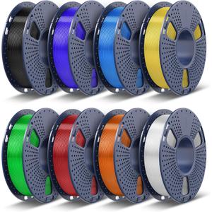 TECBEARS PETG Filament 1.75, 2kg Bundle, Transparent Series T2502 | Strong Toughness PETG, Good Layer Adhesion, High Precision 3D Printer Filament, Dimensional Accuracy ±0.02mm, 8*0.25kg/Spool