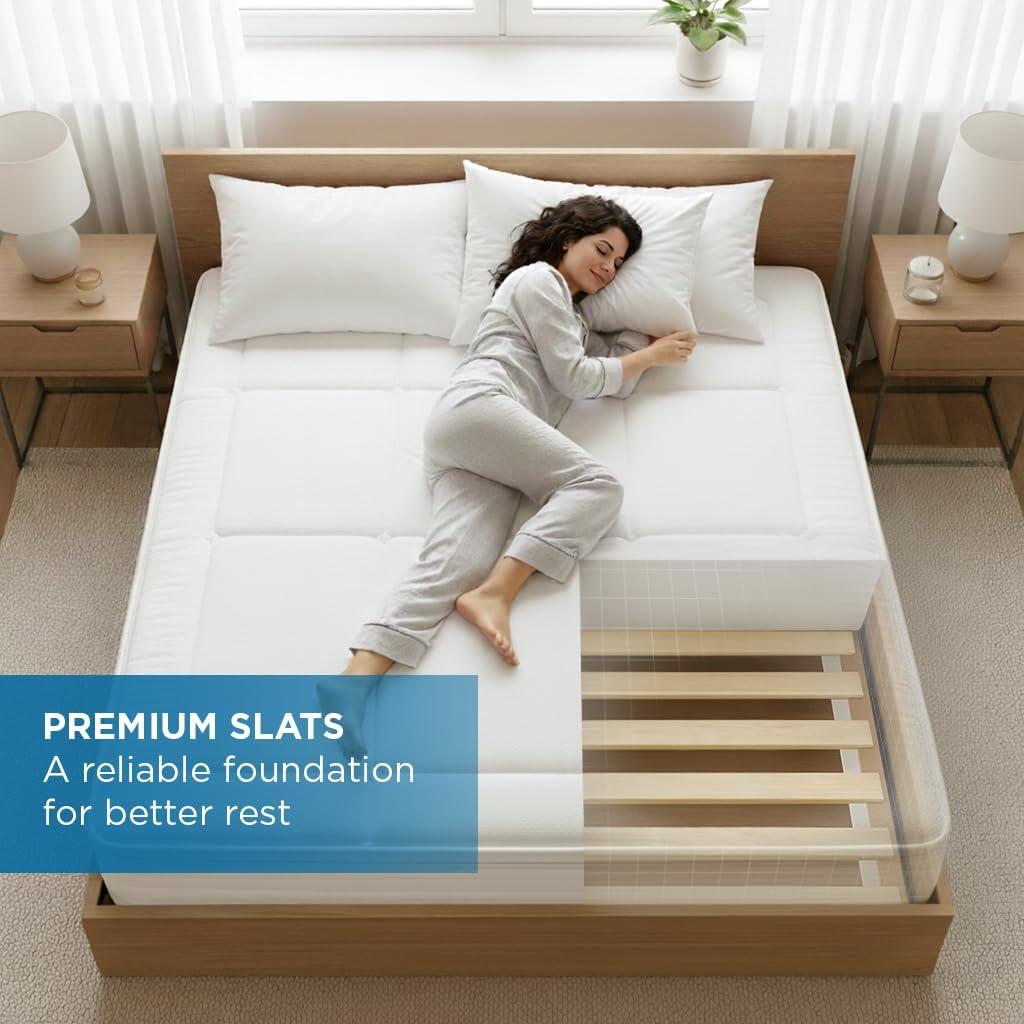 Meliusly Queen Bed Slats 59x80  Heavy Duty 0.6 Inch Thick Replacement Wood Slats for Queen Bed Frame, Slatted Bed Base with Under 2.5 Inch Spacing, Wooden Mattress Support Slats for Platform Bed