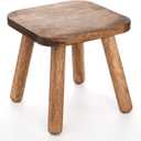 Youeon 9 Inch Small Wooden Step Stool, Non-Slip One Step Stool for Adults, Holds up to 300 Lbs, Portable & Sturdy, Footstool for Bedroom, Bathroom, Kitchen, Easy to Assemble