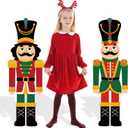 Amyhill 2 Pcs 3.3 Ft Christmas Nutcracker Cardboard Cutout Christmas Nutcracker Cardboard Cutout Life Size Stand up Decoration Xmas Large Soldier Photo Prop for Home Garden Lawn Porch Pathway Decor