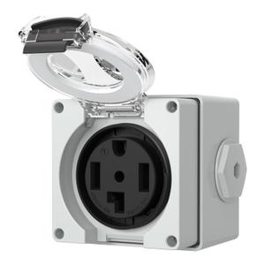 STARELO 30Amp Power Outlet Box,NEMA 14-30R Receptacle 125/250Volt,Outdoor dustproof and Weatherproof for RVs, Electric Vehicles, generators, Welding Machines, etc.ETL Listed.(NEMA 14-30R Box)