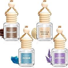 AROIC Car Air Freshener for Women, 4 Pack Air Freshener Diffuser, Mothers Day Gift for Mom, Hanging Essential Oil Air Freshener Diffuser Odor Eliminator, Cute Car Interior Decor Car Scents Accessories