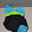 Aidonger Women's One Piece Color Block Swimsuit Tummy Control Slimming Bathing Suit V Neck Cutout High Waisted Swimwear XL