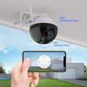 EZVIZ 360 Security Camera Outdoor, WiFi Camera for Home Security, Surveillance Camera, No Subscription with Motion Detection, Color Night Vision, Audio Pick-up, Waterproof, Alexa/Google, 256GB| C8C