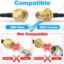 SMA Antenna Extension Cable - 20 Meters(65.6FT), RG58 Coaxial Cable SMA Male to SMA Female RF Low-Loss Coax for 3G 4G LTE Router ADS-B SDR USB Dongle Receiver Antenna Extension Wire