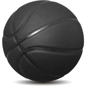 MINDCOLLISION Size 5/6/7 Solid Color Basketball, No Standard Non-Slip Wear-Resistant, Suitable for Indoor and Outdoor Children's Women's Youth Adult Basketball (Black)