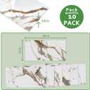10-Sheet Subway Peel and Stick Backsplash, 12" x 24" Glossy Calacatta Gold Acrylic Self Adhesive Waterproof Wall Stickers, Stick on Tiles for Kitchen Bathroom Shower