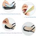 2 Pairs Pigskin Heel Cup Cushions for Women Plantar Fasciitis, Heel Bone Spur, Achilles Tendon, Adhesive 0.32" Thickness, Heel Lift Inserts Insoles Relief Pain for High Heels Sandals Flats Large 8-12