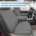 Priprilod Gray Leather Driver Side Bottom Replacement Seat Cover Compatible with Toyota Tundra 2007 2008 2009 2010 2011 2012 2013