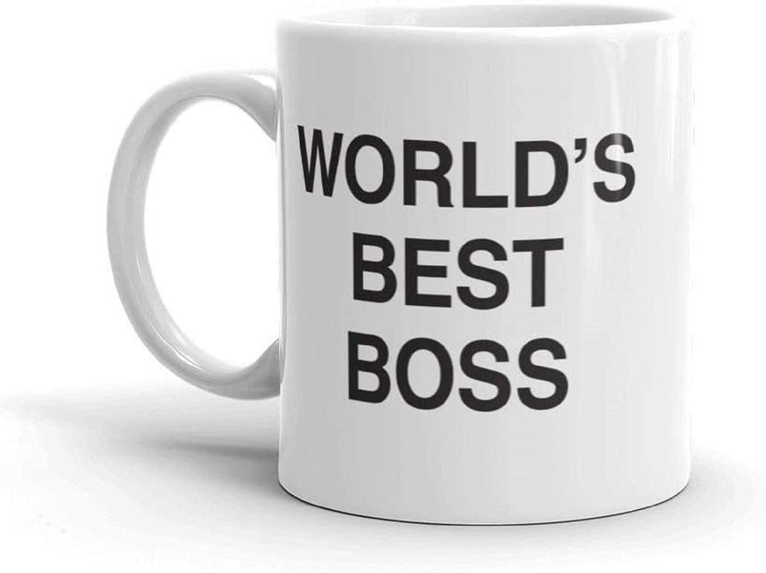World's Best Boss Mug, The Office Coffee Mug 11 oz Ceramic Mug Funny Unique Idea Cup Gifts for Office Male Female Bosses Coworkers (11oz)