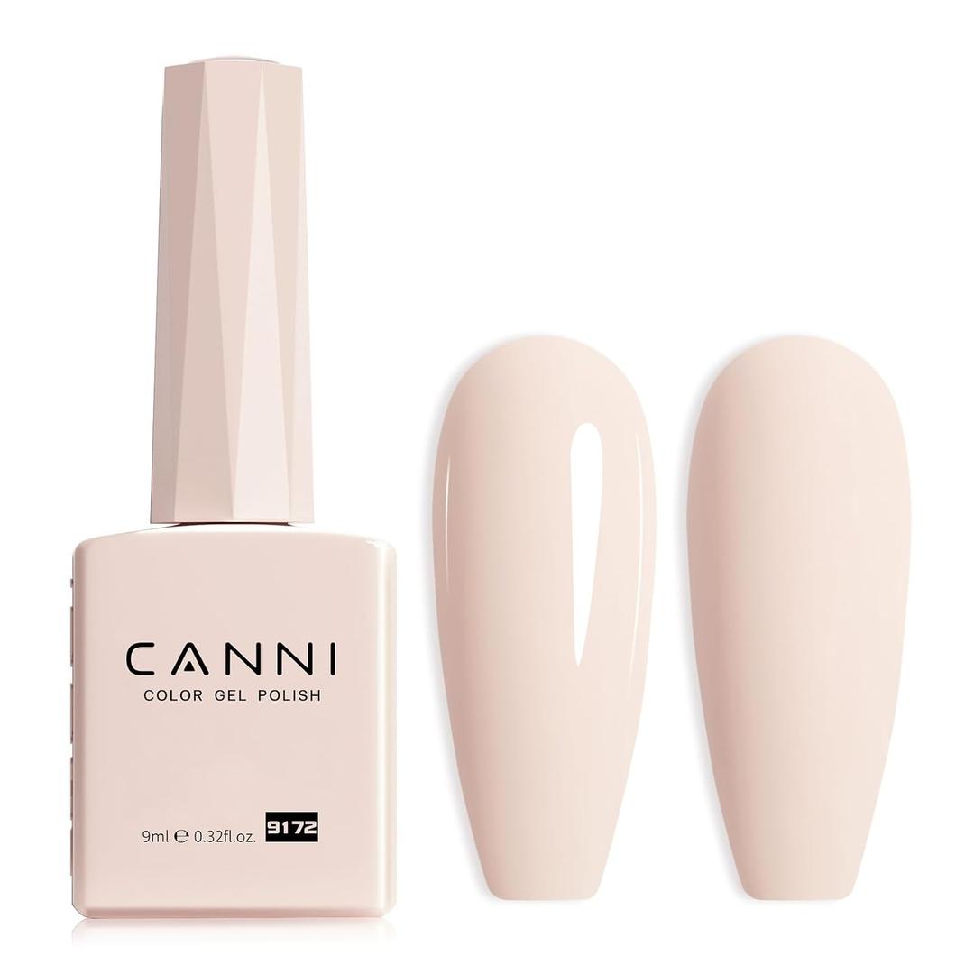 CANNI Nude Pink Gel Nail Polish, 1Pcs Pink Nude Gel Polish Light Color Soak Off U V Nail Manicure Salon DIY at Home