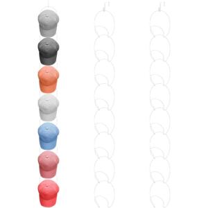 Yerliker 16 Pieces Hat Rack Wig Holder over The Door Baseball Hat Holder Wall Mounted Hanging Wig Organizer for Closet Display Storage Rack with 2 Hooks for Tie Scarf(White)