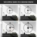 Cuspin 24 inch Large Wall Clock with Pendulum, Modern Metal Wall Clock Battery Operated Silent Non-Ticking, Black Pendulum Decorative Clocks for Living Room, Bedroom, Office, Kitchen, Home