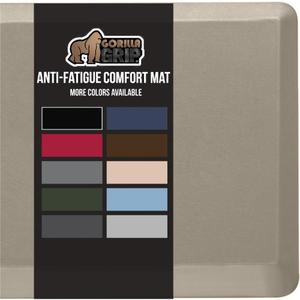 GORILLA GRIP Comfortable Cushioned Kitchen Mats for Floor, Waterproof and Stain Resistant Soft Top, 3/4 Inch Thick Ergonomic Standing Desk Anti Fatigue Mat, Foam Supports Ankles and Feet, 20x32, Taupe