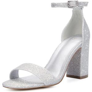 COASIS Women's Chunky Block Heels Open Toe Ankle Strap 3.5 Inch Heeled Sandals 6.5