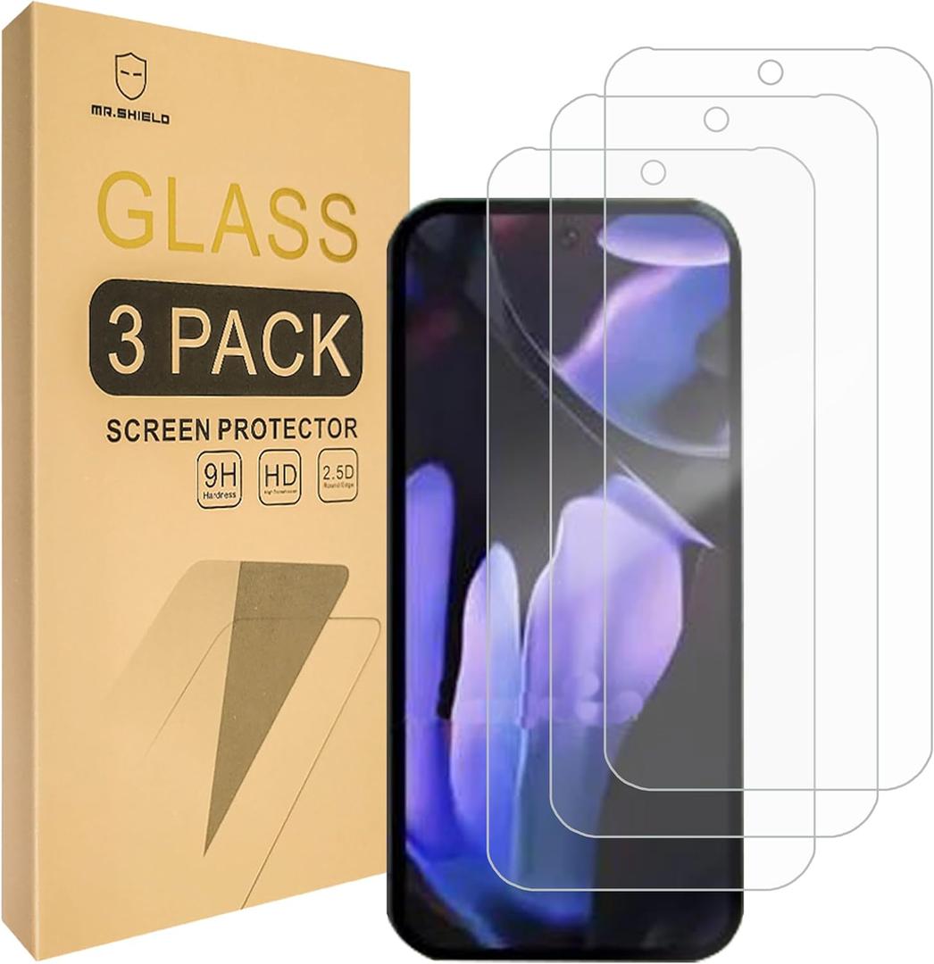 5 x Mr.Shield Screen Protector compatible with Google Pixel 9A [Tempered Glass] [3-Pack] [Japan Glass with 9H Hardness]