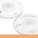Patelai 36 Pieces Clear Glass Pillar Candle Holder Plates 4 Inch Round Glass Candle Plate Small Flat Tray for Dining Table Centerpiece Wedding Spa Home Party Decoration