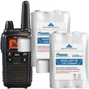 2 Pack BATT3R Battery AVP14 Replacement Upgraded 1200mAh for Midland BATT-3R LXT600 LXT630 LXT630X3 LXT633 T50 T60 T51 T61 T55 T65 X-Talker Walkie-Talkie Radios Battery 3.6V