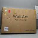 Large 3D Textured Framed Neutral Abstract Wall Art for Living Room, 3 Piece Modern Artwork for Walls, Minimalist White and Brown Geometric Wall Paintings for Hallway, Stair, Office Wall Decor 24x36 In (Bold Reliefs)