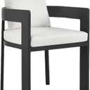 Modway Tahoe Outdoor Patio Powder-Coated Aluminum Fabric Dining Chair in Gray White