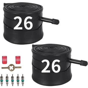 20/26/27.52.50/3.00 Inner Tube,Fat Tire Tubes with 32mm Schrader Valve for Electric Mountain Road Capable Bicycle,Heavy Duty Bike Tube Compatible with 20/26/27.52.50/2.60/2.70/2.80/3.00 (2 Pcs)