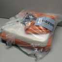 Chair Cushions for Dining Chairs, 2" Thick Seat Cushions for Kitchen Chairs, D-Shaped Chair Pads with Washable Cover, Ties and Non Slip Backing, 17'' x 16'', Set of 2, Orange