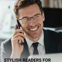 TERAISE Fashion Anti-blue light Reading Glasses Men Women Computer Reader(0.00X)