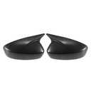 X AUTOHAUX 1 Pair Car Rear View Driver Passenger Side Mirror Cover Cap Overlay Black Carbon Fiber Pattern for Mazda 3 Axela 2014-2019 Mirror Guard Covers Exterior Styling Decoration Trims