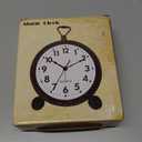 Vintage Analog Alarm Clock, 4.3" Silent Non-Ticking Quartz Desk Clock, Battery Operated Table Clock for Bedroom, Living Room, Office, or Gift (New White)