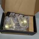 3 Pack Gold Door Knobs with Camelot Trim,Interior Door Knob with Lock,Coastal Privacy Door knob for Bath and Bedroom, Satin Brass