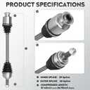 ILONPA NEW Left & Right Front CV Axle Shaft Assembly 2PCs CV Joint