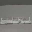 Coat Rack Wall Mount Hooks - 15 Inch Matte White Metal 6-Hook Organizer Wall Mounted, Modern Kids Room, Entryway & Bathroom Hanger for Beach Towels, Coats, Purses, Bags (1 Pack)